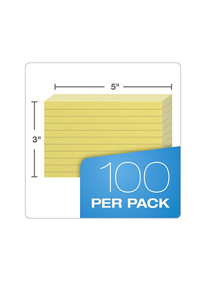 Esselte 100-Piece Ruled Index Card Set Yellow - Image 3