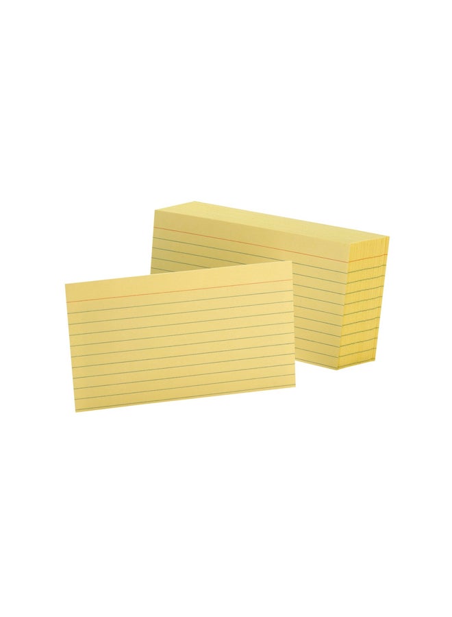 Esselte 100-Piece Ruled Index Card Set Yellow - Image 1