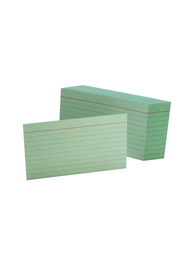 Esselte 100 Per Pack Index Card Set Green  - Image 1