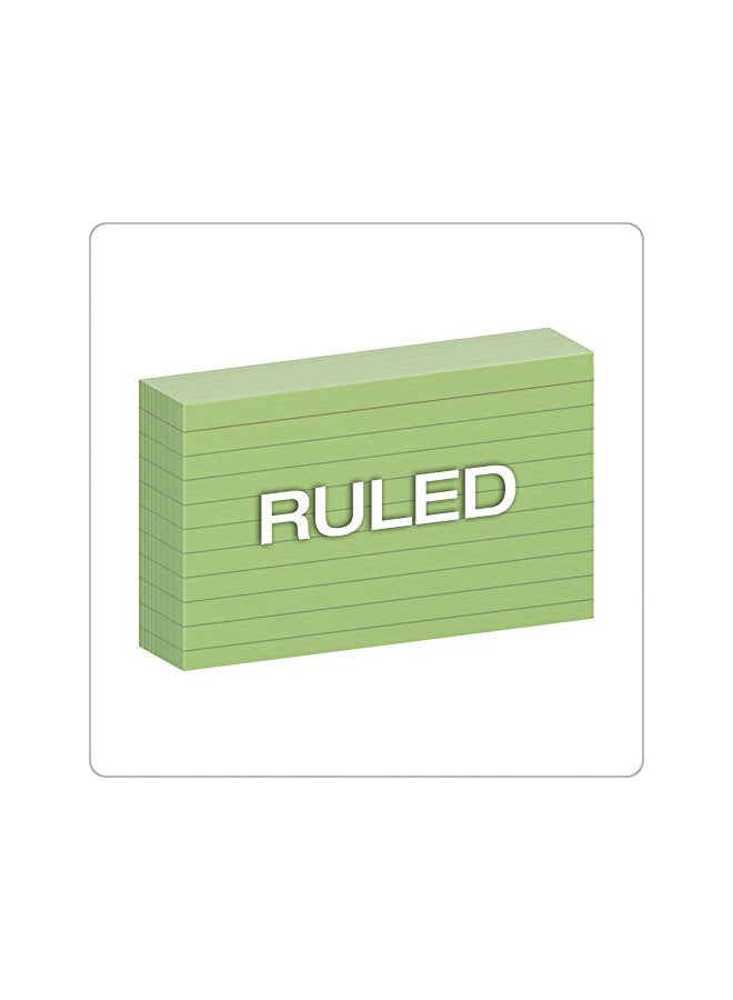 Esselte 100 Per Pack Index Card Set Green  - Image 2