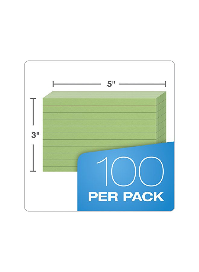 Esselte 100 Per Pack Index Card Set Green  - Image 3