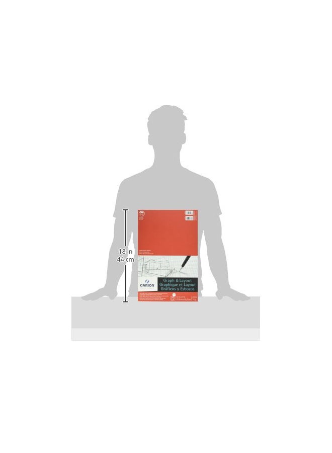 كانسون ورق التخطيط والرسم البياني من السلسلة الأساسية مكون من 40 ورقة أبيض - Image 2