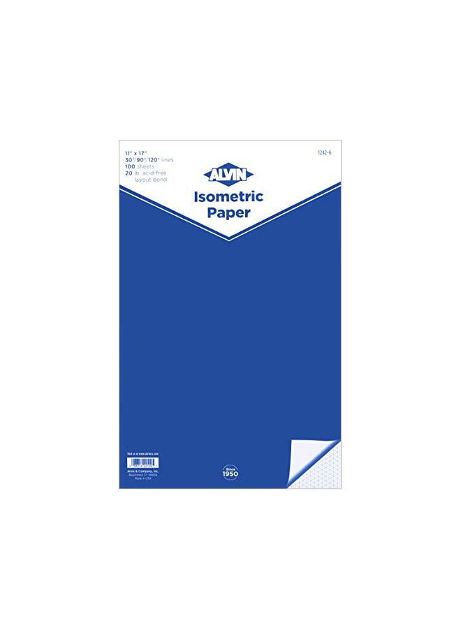 Alvin 100-Sheet Isometric Paper White  - Image 3