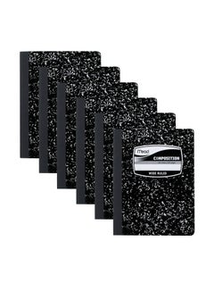 Mead Pack Of 6 Composition Notebook Black/White  - Image 1