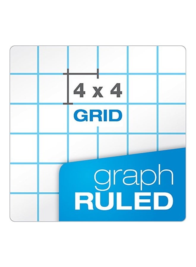 أمباد دفتر مزدوج ومربع للبراهين بمقاس الرسالة من 100 صفحة أبيض/أزرق - Image 3