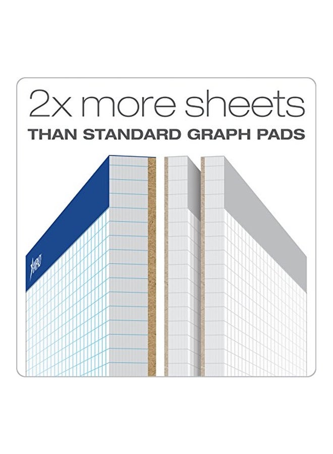 أمباد دفتر مزدوج ومربع للبراهين بمقاس الرسالة من 100 صفحة أبيض/أزرق - Image 2