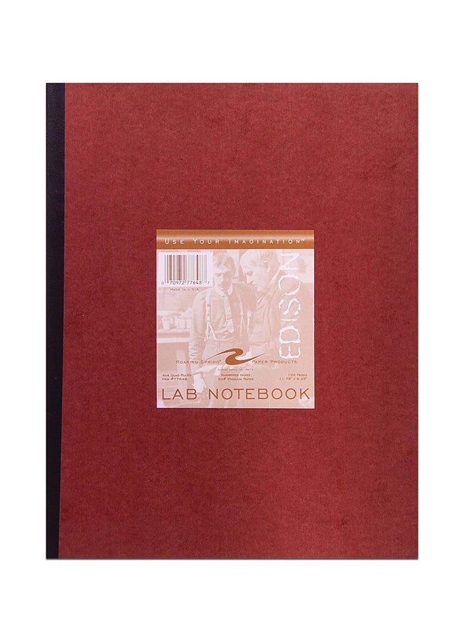 رورينج سبرينج دفتر لتدوين الأبحاث بحجم كبير للغاية مكون من 76 صفحة أحمر وأسود - Image 1