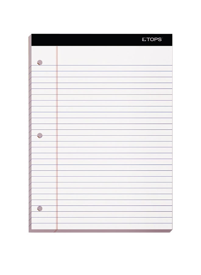 TOPS Pack Of 6 Double Docket Ruled Pad White  - Image 1