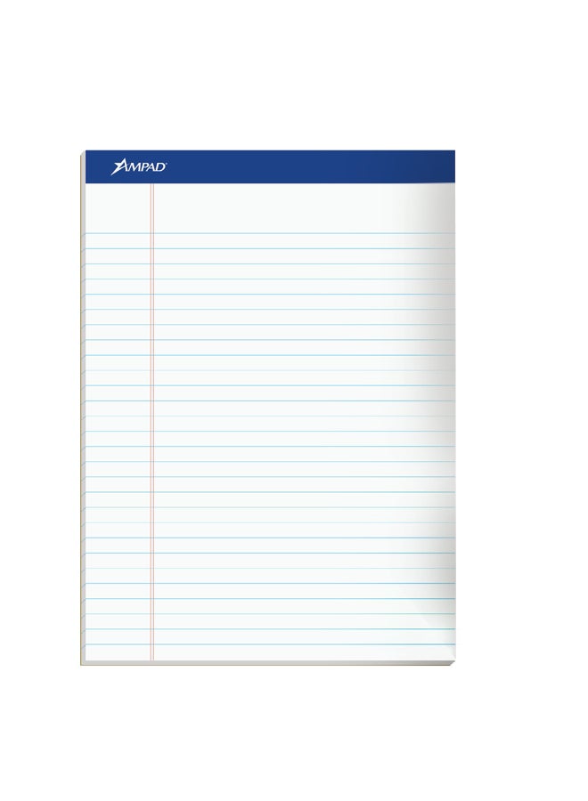 Esselte Pack Of 12 Perforated Writing Pad White - Image 1