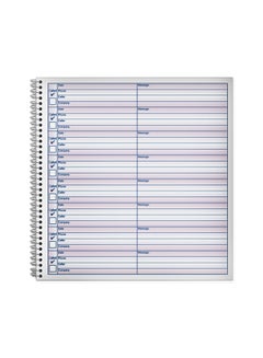 Pack Of 2 Adams Voice Mail Log White/Blue