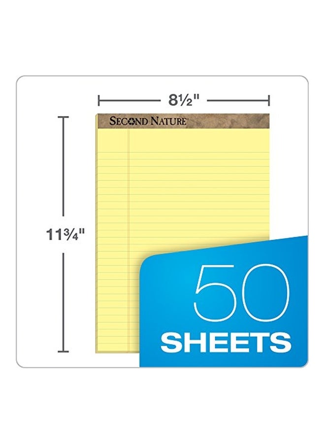 TOPS Pack Of 12 Second Nature Recycled Pad Canary  - Image 3