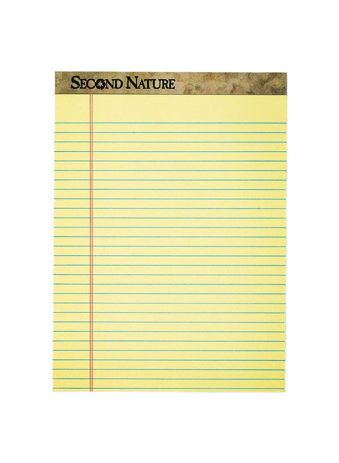 TOPS Pack Of 12 Second Nature Recycled Pad Canary  - Image 1