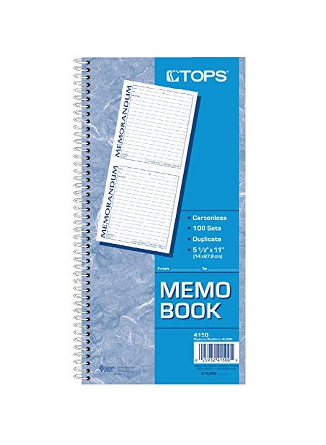 TOPS Memorandum Forms Book White/Blue  - Image 2