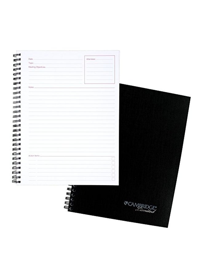 Cambridge - Spiralbound Meeting Notebook Black - Image 1