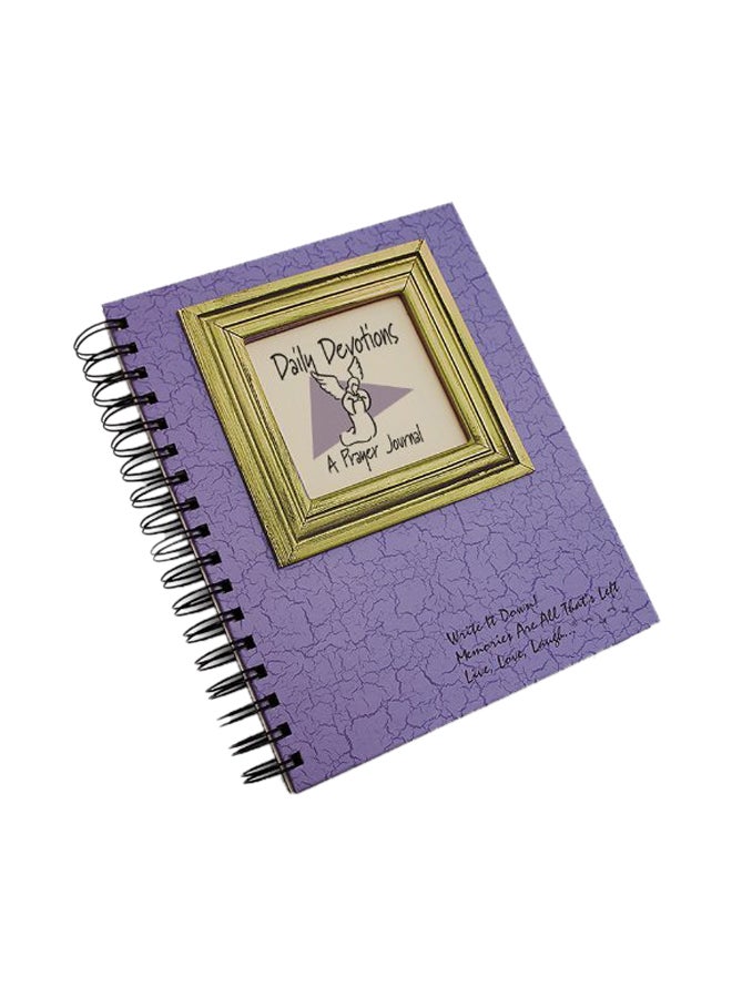 Write It Down Daily Devotions: A Prayer Journal Book Purple/Beige - Image 1