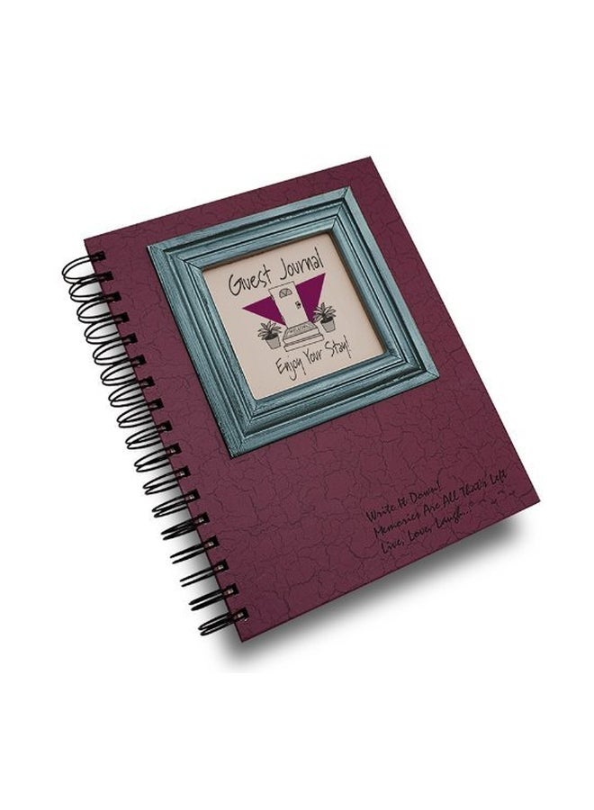 Write It Down Enjoy Your Stay Guest Journal Cranberry - Image 4