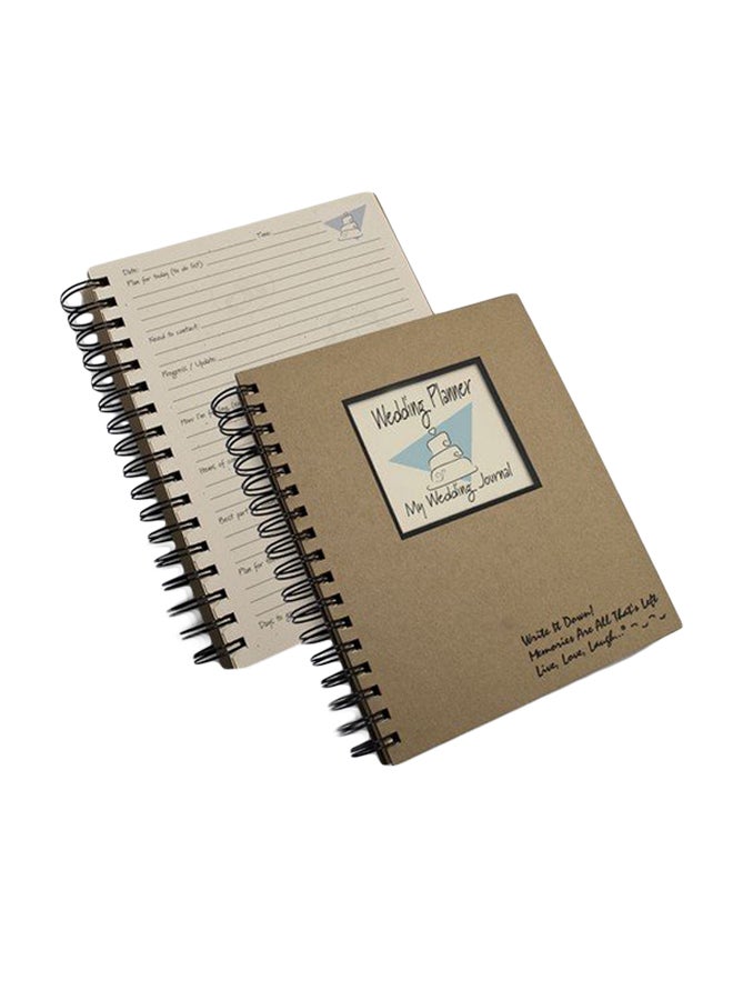 Write It Down Wedding Planner: My Wedding Journal Book Brown 