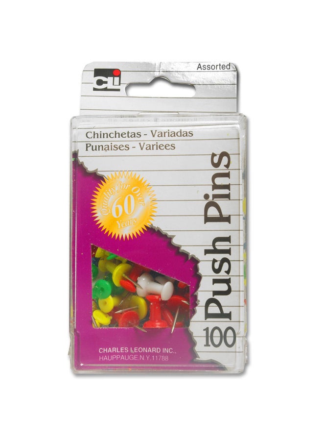 تشارلز ليونارد طقم دبابيس برؤوس مكون من 100 قطعة أسود/فضي - Image 1