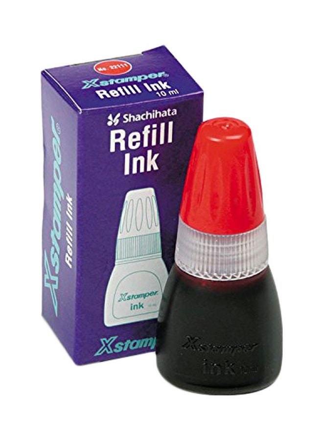 Shachihata Stamp Refill Ink Clear/Red