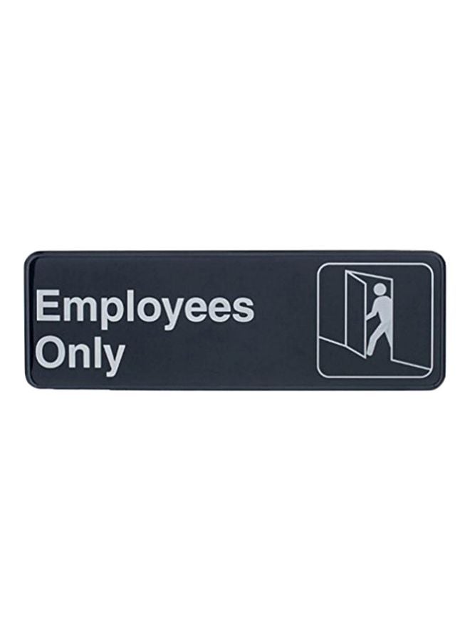 تيبل كرافت - لافتة تحمل عبارة "Employees Only" أسود/أبيض - Image 1