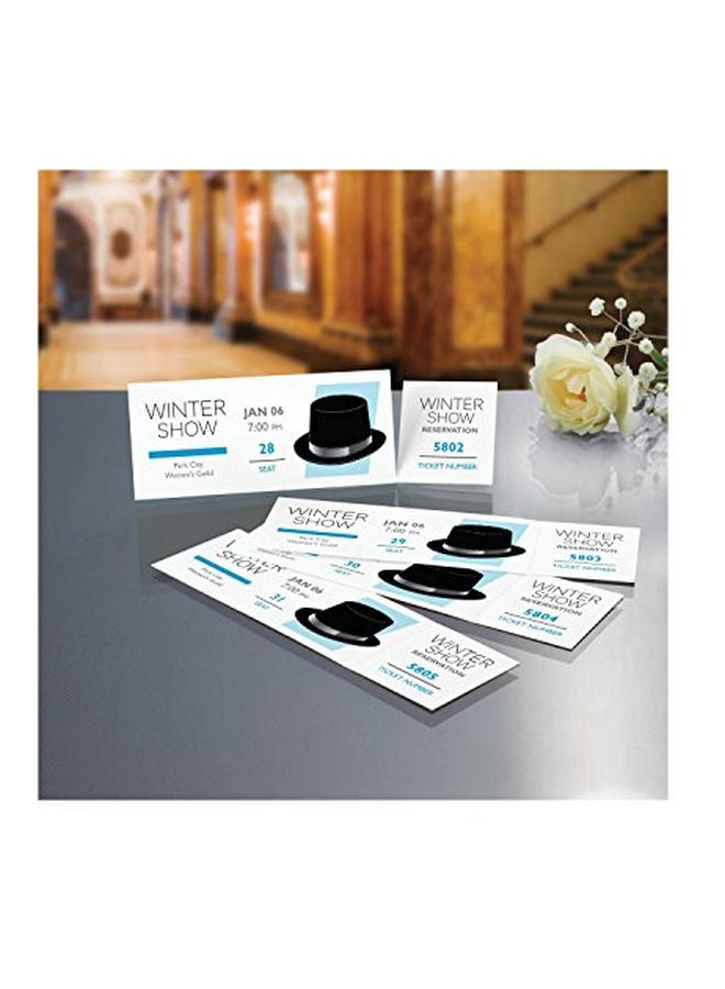 افيري 500-Piece Printable Tickets With Tear-Away Stubs Matte White - Image 3