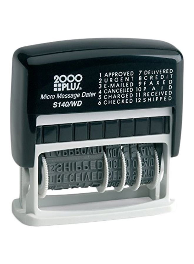 كوسكو ختم 2000 بلاس للتاريخ مع عبارة ذاتي التحبير 12 في 1 أسود/رمادي