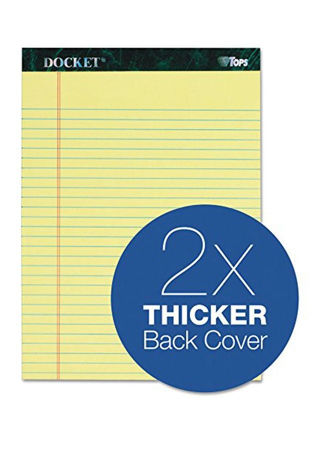 TOPS 6-Piece Docket Writing Tablet Yellow  - Image 3