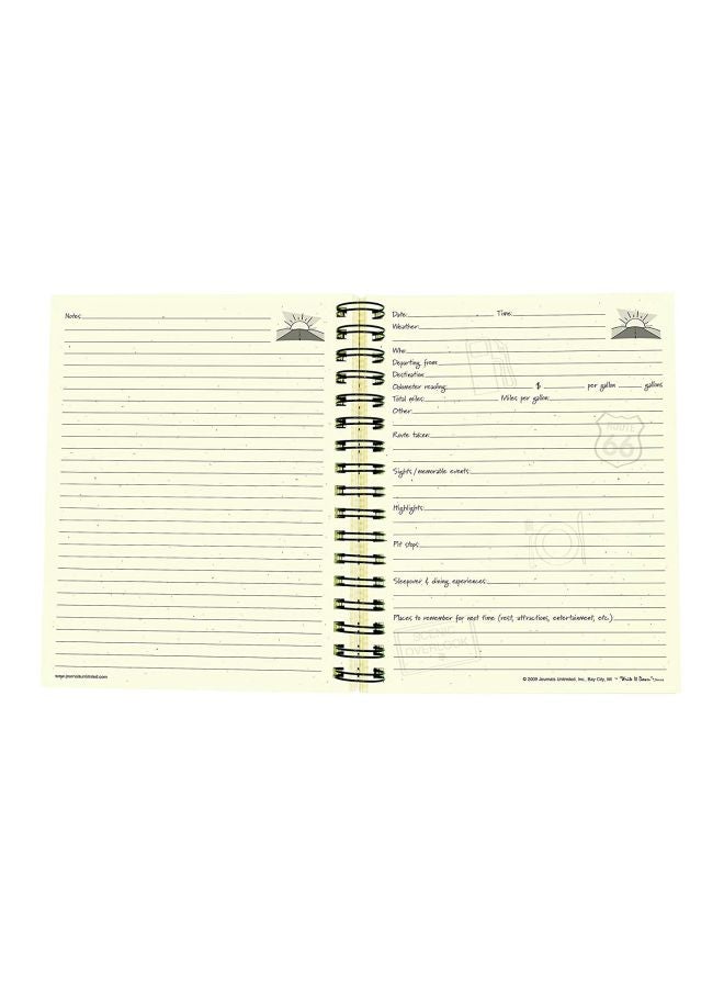 Journals Unlimited My Road Trip Journal Hard Cover Notebook Brown/Beige/Black - Image 5