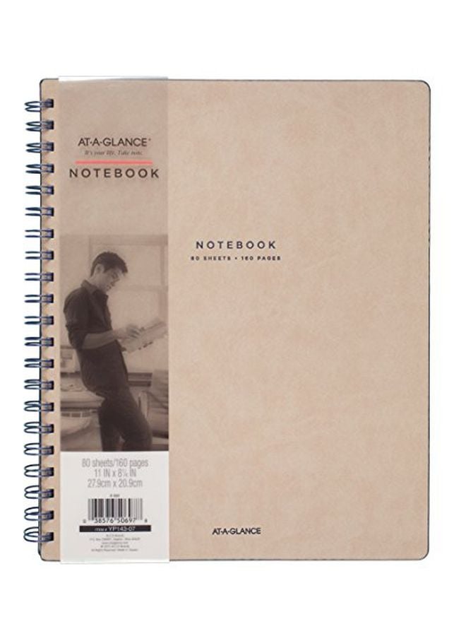 AT-A-GLANCE Twin Wire Ruled Notebook Tan - Image 3