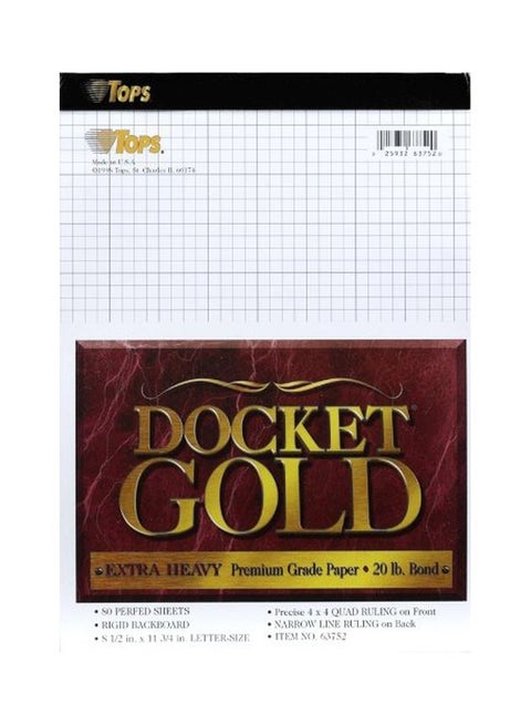 80-Piece Docket Gold Project Planner Set White