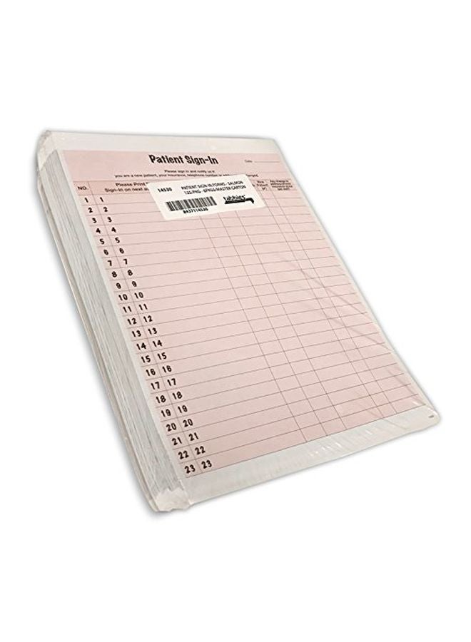 tabbies 125-Piece Sign-In Label Forms Sheet Set Salmon - Image 2