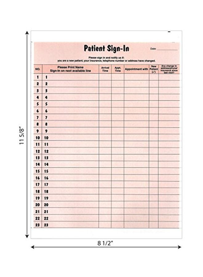 tabbies 125-Piece Sign-In Label Forms Sheet Set Salmon - Image 3