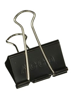 ACCO Brands 12-Piece Large Binder Clip Set Black/Silver  - Image 1