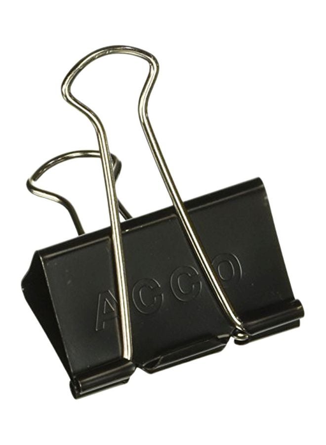 ACCO Brands 12-Piece Large Binder Clip Set Black/Silver  - Image 1