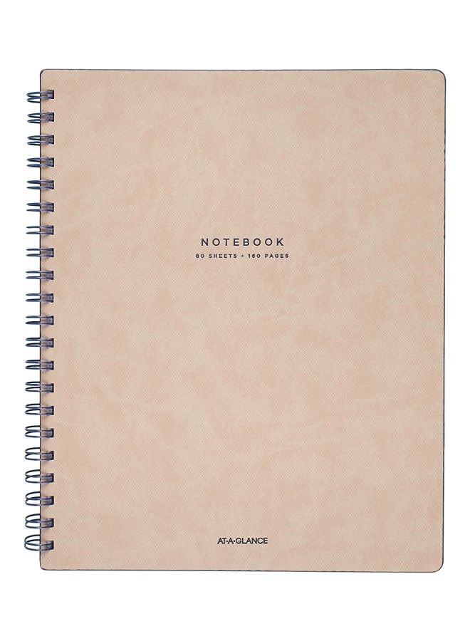 AT-A-GLANCE Twin Wire Ruled Notebook Tan - Image 1