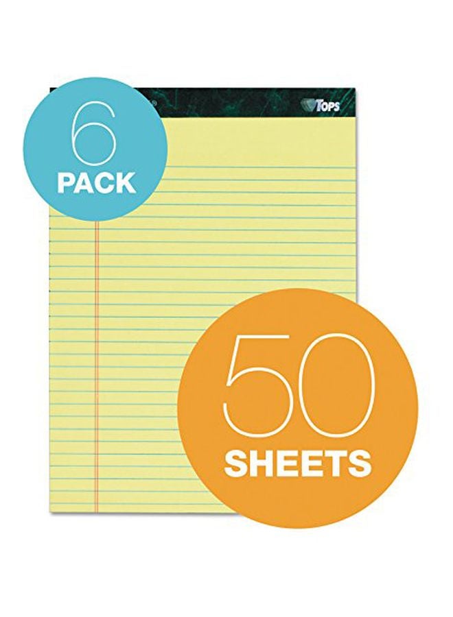 TOPS 6-Piece Docket Writing Tablet Yellow  - Image 2