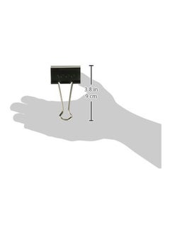 ACCO Brands 12-Piece Large Binder Clip Set Black/Silver  - Image 2