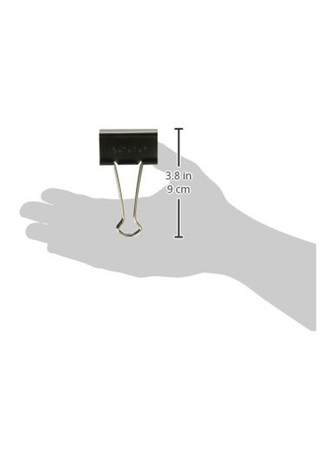 ACCO Brands 12-Piece Large Binder Clip Set Black/Silver  - Image 2