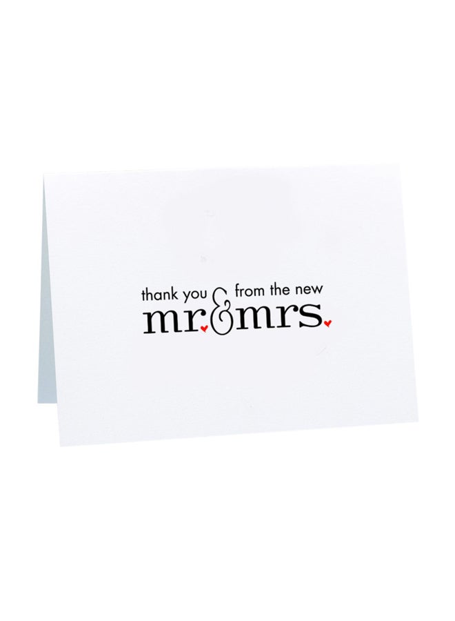 Hortense B. Hewitt - 50-Piece Mr And Mrs Thank You Cards Set - Image 1
