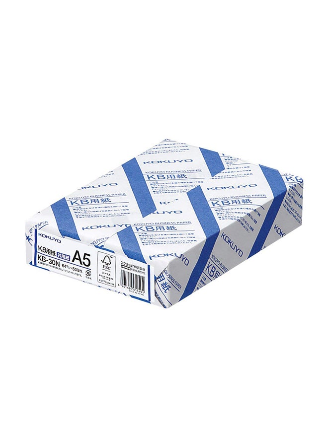 Kokuyo Co., Ltd. - 500-Piece Certified paper Set White - Image 1