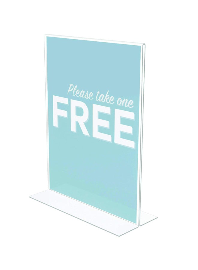 Double Sided Stand Up Sign Holder Clear - v1552923597/N22188926A_1