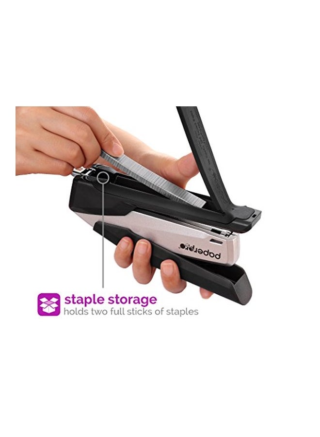 PaperPro 3-In-1 Spring Powered Stapler Black/Silver  - Image 3