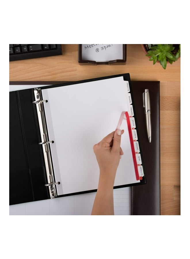 AVERY - 5-Piece 8-Tab Print And Apply Label Dividers Clear - Image 1