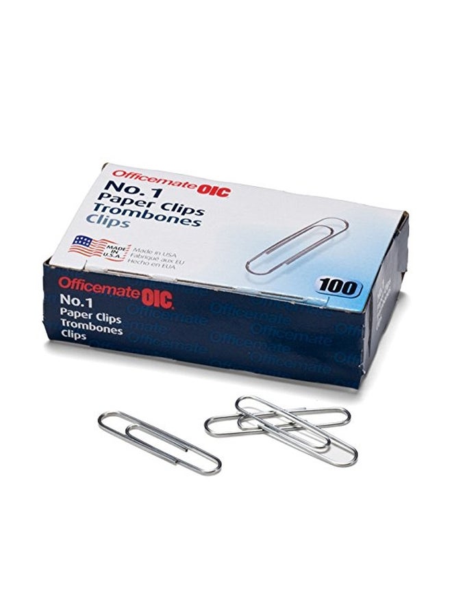 Oic Officemate Paper Clips Silver - Image 2