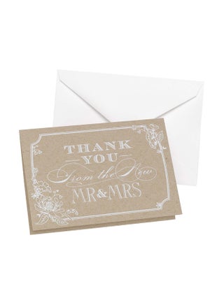 مجموعة بطاقات مزينة بعبارة "Thank You"مكونة من 50 قطعة - v1552923616/N22188844A_1
