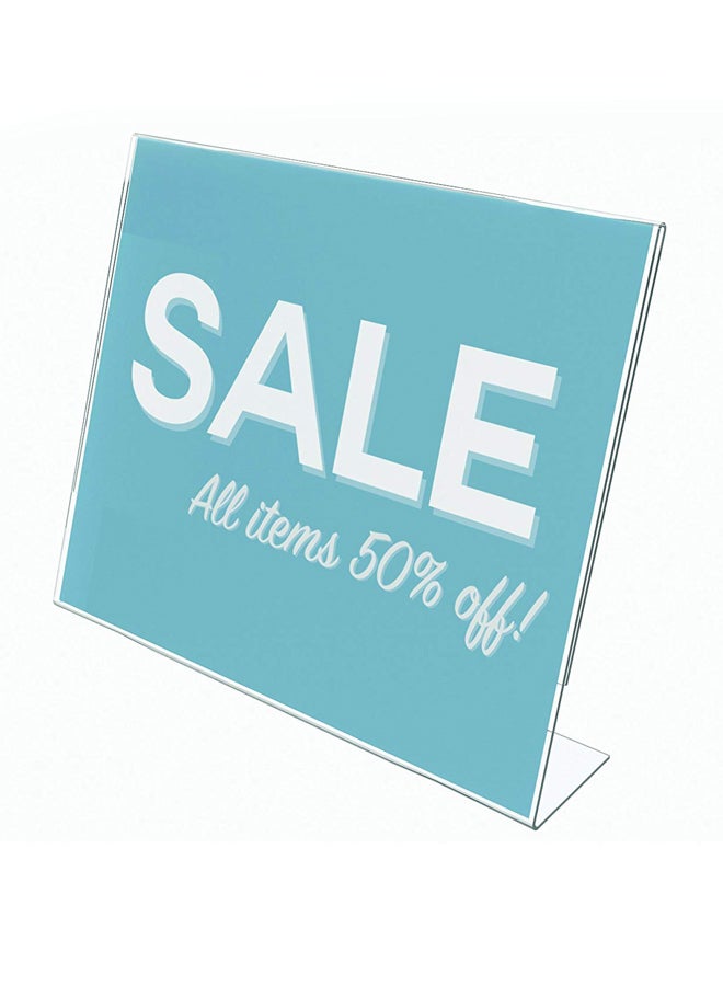 Deflecto - Single Sided Slanted Sign Holder Clear - Image 1
