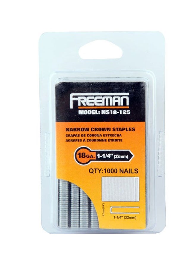 فريمان طقم دبابيس قياس 18 مكون من 1000 قطعة فضي - Image 1