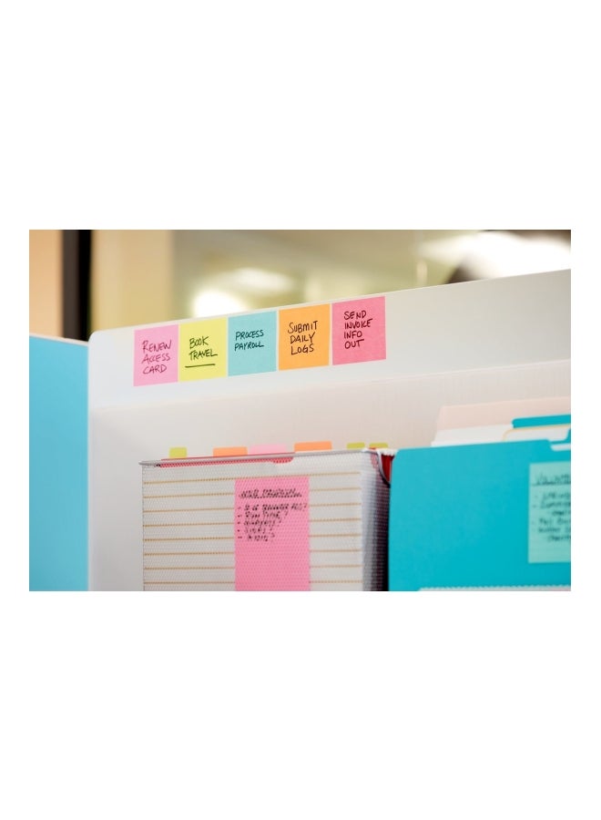 بوست إت مجموعة ملاحظات لاصقة من مجموعة ميامي من 5 قطع أزرق/وردي/أصفر - Image 3