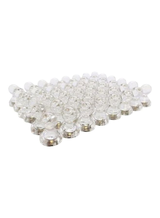 MapMagnets 48-Piece Magnetic Push Pin Set Clear - Image 1