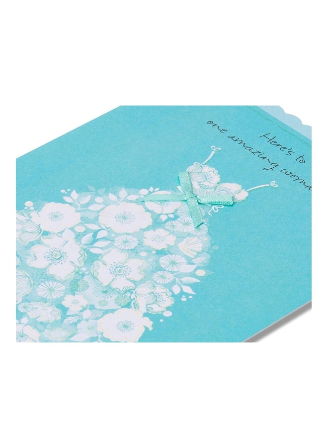 American Greetings Bridal Shower Card With Ribbon - Image 3